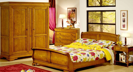 meuble en bois massif - Chambre Louis Philippe merisier massif